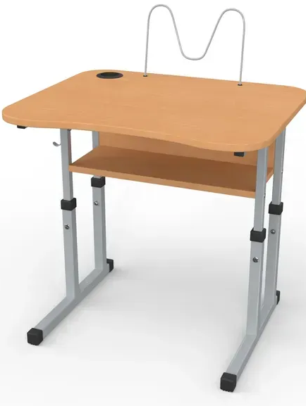 Стіл учнівський одномісний з нахилом №3-6 /700х585 МФ Вересень